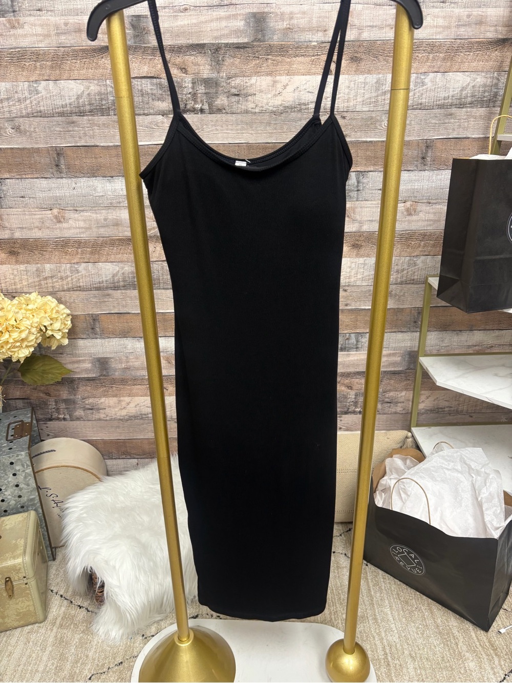 Black Shaper Brand Cami Slip Dress L